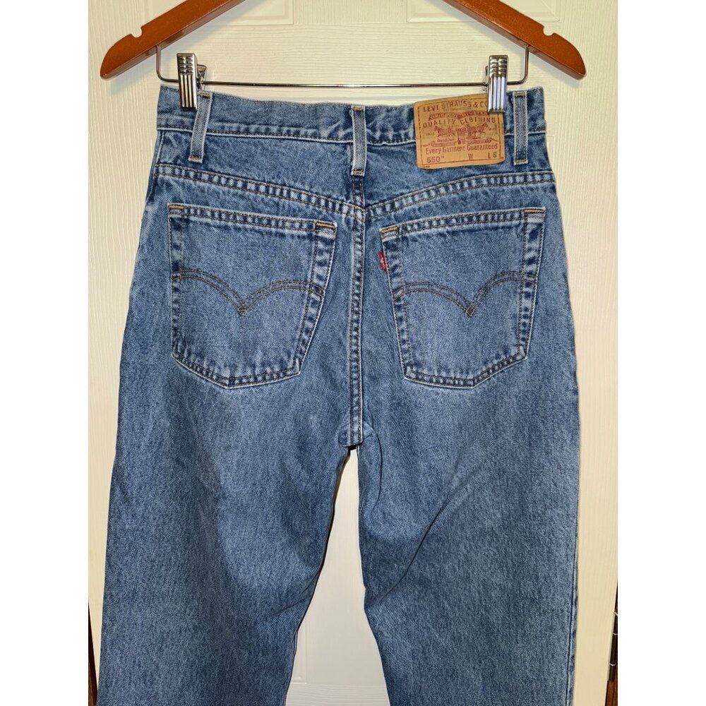 Levi’s Vintage 1999 550 Relaxed Fit Tapered Leg Mom Jeans Size 9 Jr Short - Picture 5 of 9
